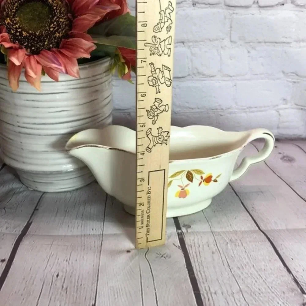 Vintage superior Hall's china gravy boat cottagecore granny entertaining